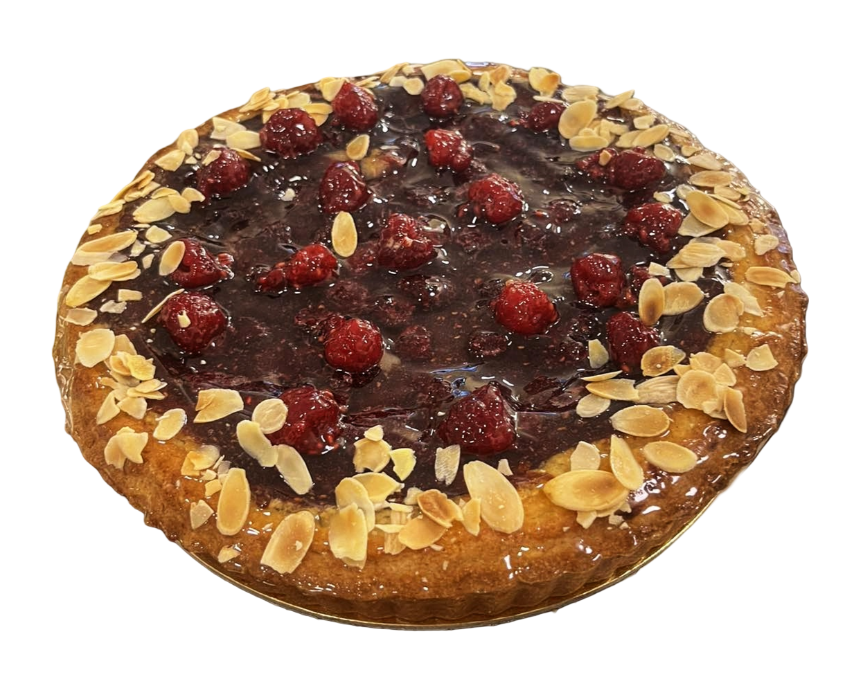 Бадемов франджипан с малини